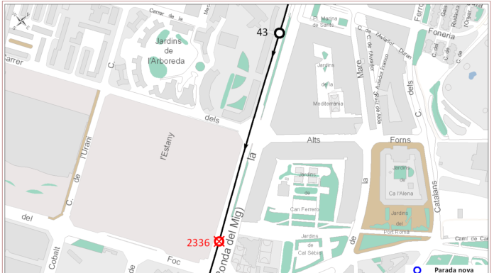 Parada de bus anul·lada