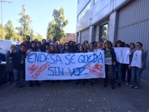Treballadors de l’empresa Eulen en protesta per un ERE