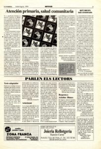 “Atenció primària, salut comunitària” (juliol/agost, 1994)