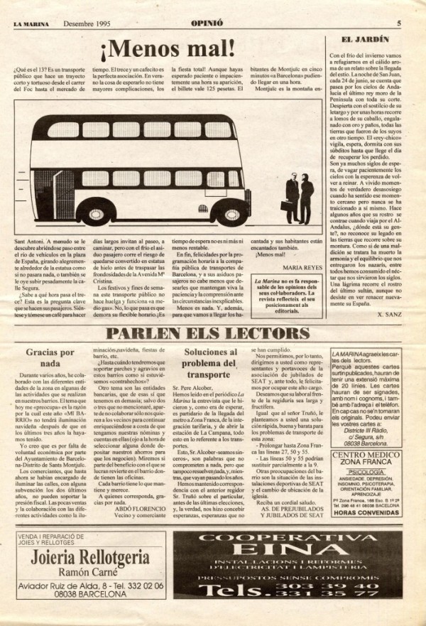 ¡Menos mal!, María Reyes [opinió] (desembre, 1995)