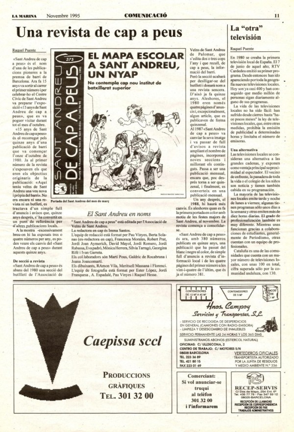 “Una revista de cap a peus” (novembre, 1995)