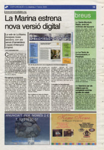 “La Marina estrena nova versió digital” (febrer, 2005)