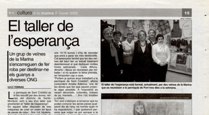 “El taller de l’esperança” (gener, 2005)