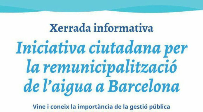 Xerrada informativa per la remunicipalització de l’aigua