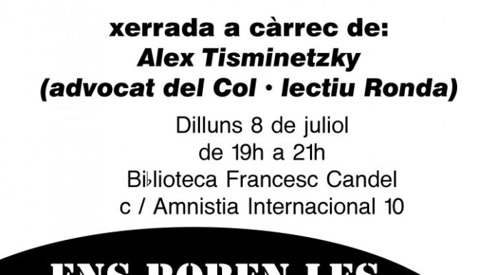 El col·lectiu Ronda prepara una xerrada al barri de La Marina