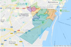 Mapa dels contagis a Sants-Montjuïc per àrees de salut