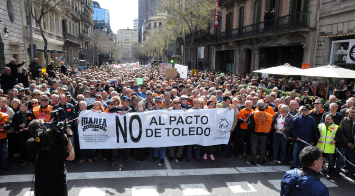 Manifestació dels pensionistes a Barcelona