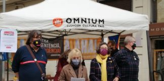 Acte de suport d’Òmnium Sants-Montjuïc a l’amnistia i a les persones represaliades