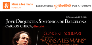 La Jove Orquestra Simfònica de Barcelona ofereix un concert solidari per a la Fundació “Mans a les mans”