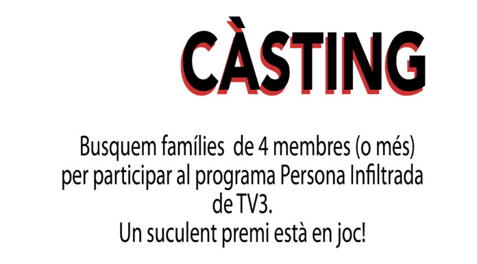 Participa al concurs Persona Infiltrada de TV3