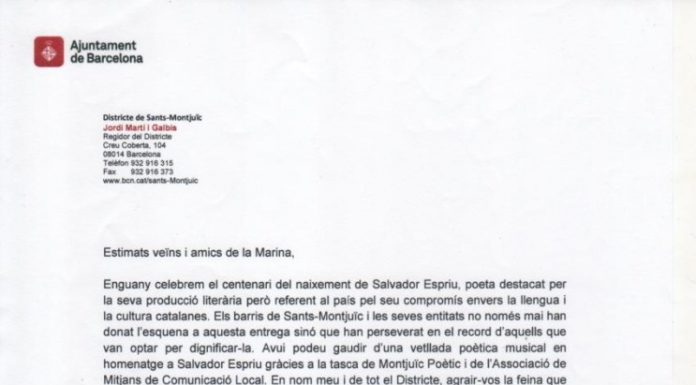 Emocionant homenatge a Salvador Espriu
