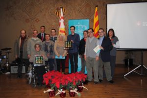 L’associació de disminuïts de Sants Montjuïc i Oleguer Forcades guardonats amb els premis Sants Montjuïc 2013