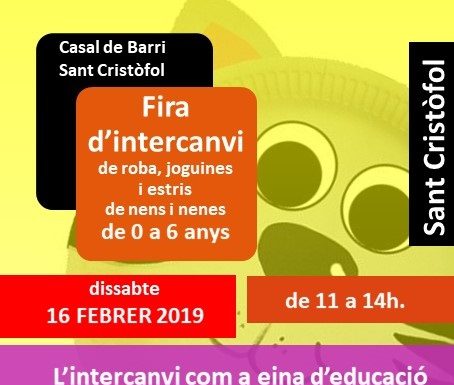 Fira d’intercanvi d’articles per a nens i nenes de 0 a 6 anys