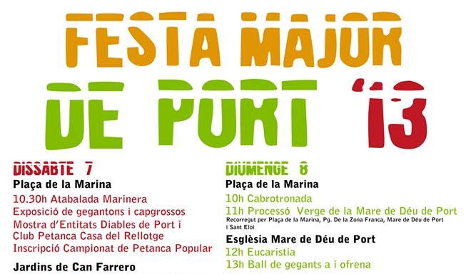 Festa Major de Port, del 7 al 8 de setembre