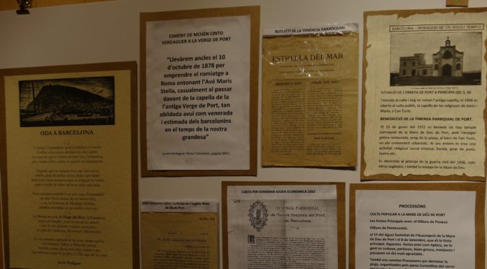 Furten alguns documents i fotografies de l’exposició sobre la Mare de Déu de Port