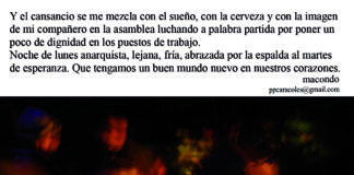 Y el cansancio se me mezcla con el sueño…