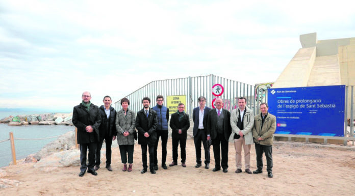 La prolongació de l’espigó de Sant Sebastià protegirà la platja dels temporals