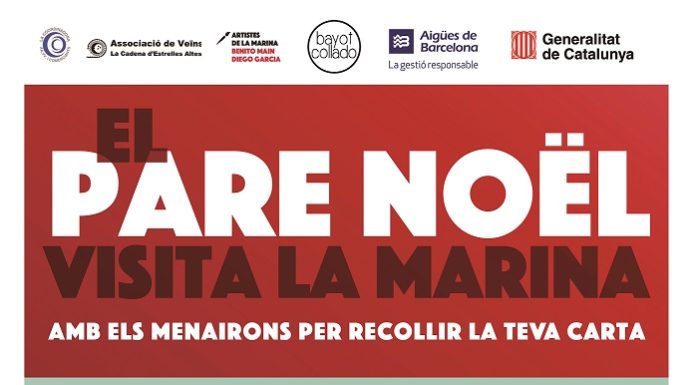 El Pare Noel visita la Marina amb els menairons per recollir la teva carta