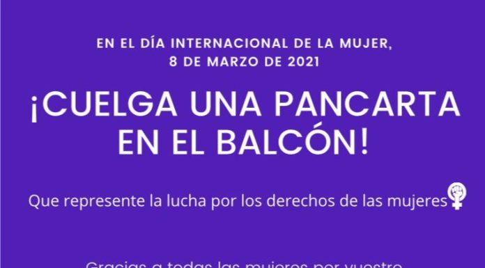 El 8 de març, pancartes als balcons per la lluita de les dones