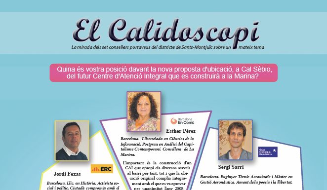 El calidoscopi: Quina és vostra posició davant la nova proposta d’ubicació, a Cal Sèbio, del futur Centre d’Atenció Integral que es construirà a la Marina?
