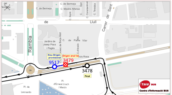 Nova parada de bus anul·lada