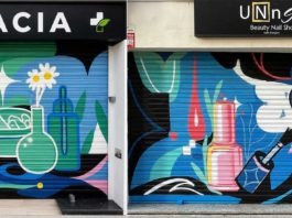17 comerços de la Marina transformen les seves persianes en obres d’art El Disseny Endreça