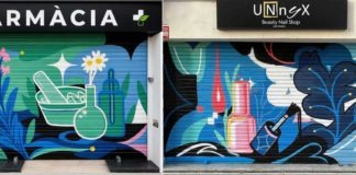 17 comerços de la Marina transformen les seves persianes en obres d’art El Disseny Endreça