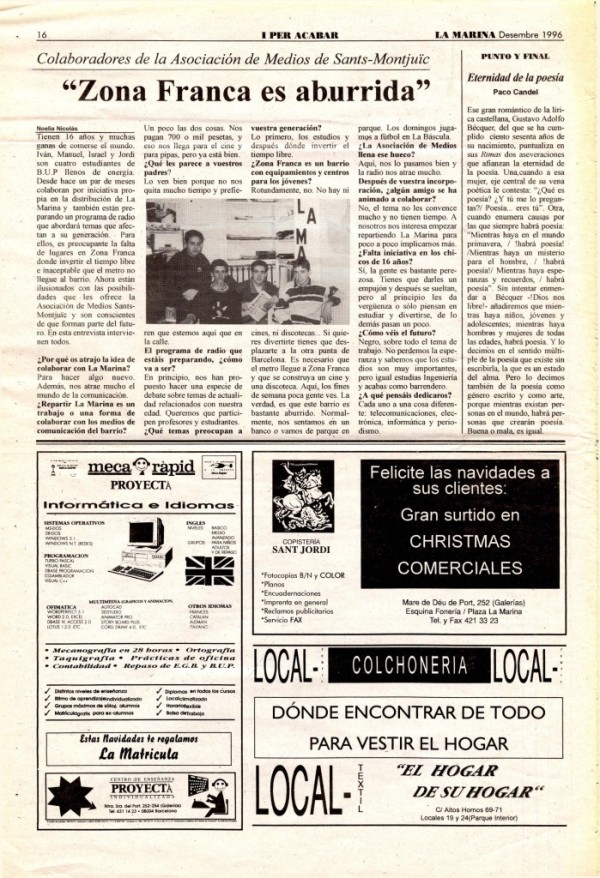 “Zona Franca és avorrida” (desembre, 1996)