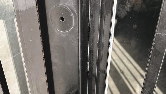 Roben els poms dels portals al Passeig de la Zona Franca