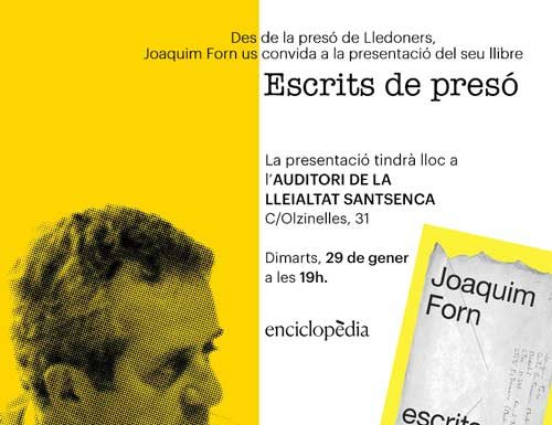 Acte de presentació del llibre de Joaquim Forn