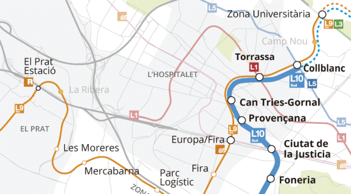 L’ L10 del metro estrena tres noves estacions a la Zona Franca